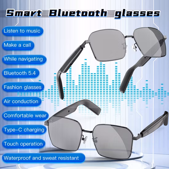 2023 New Arrival Bluetooth Audio Sport Sunglasses Multifunction Smart Glasses for Driving