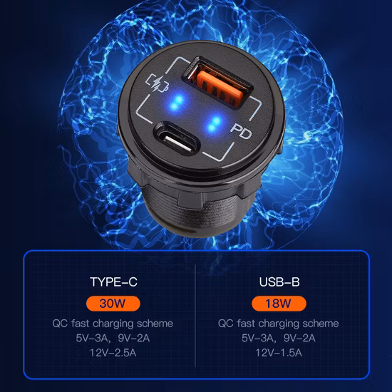 USB C Wall Charger, E Egoway 4-Port Charger with 60W &amp; 18W USB C Pd Power Delivery Adapter and Dual USB a Ports