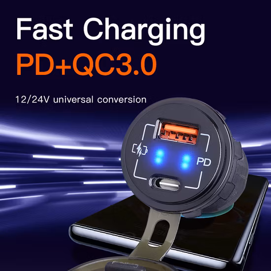 USB C Wall Charger, E Egoway 4-Port Charger with 60W &amp; 18W USB C Pd Power Delivery Adapter and Dual USB a Ports