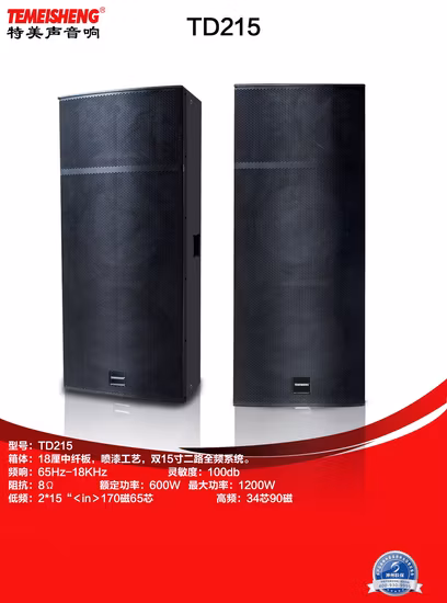 Professional Speaker Dual 15 Inch Music Audio Boombox Wireless Bluetooth Speaker