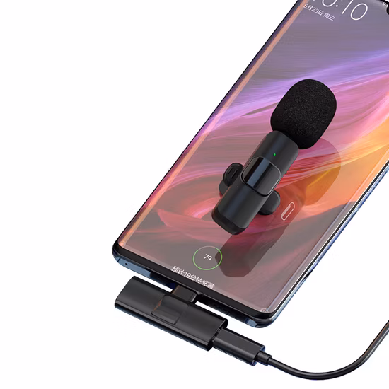 Temeisheng W-107 Rechargeable Wireless Cordless Metal Microphone Professional Wireless Lavalier Microphone