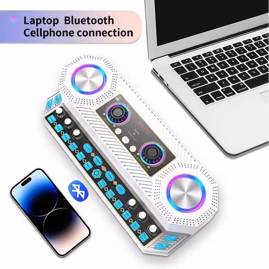 High Level Stereo Sound Bar Mini Bluetooth HiFi 2.0 Gaming Speakers Home Theatre System Music Audio Player Sub Woofer Speaker